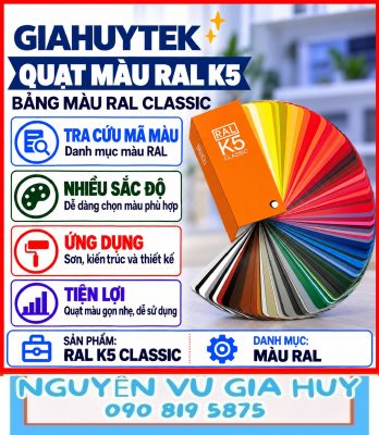 Quạt màu RAL K5 Classic dùng để tra cứu mã màu trong ngành sơn